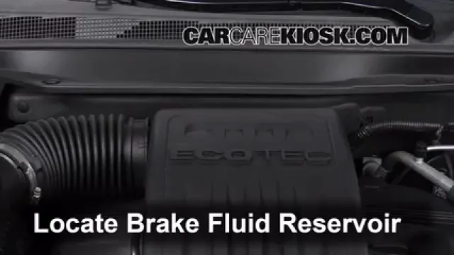 2012 Chevrolet Equinox LT 2.4L 4 Cyl. FlexFuel Liquide de frein Ajouter du liquide